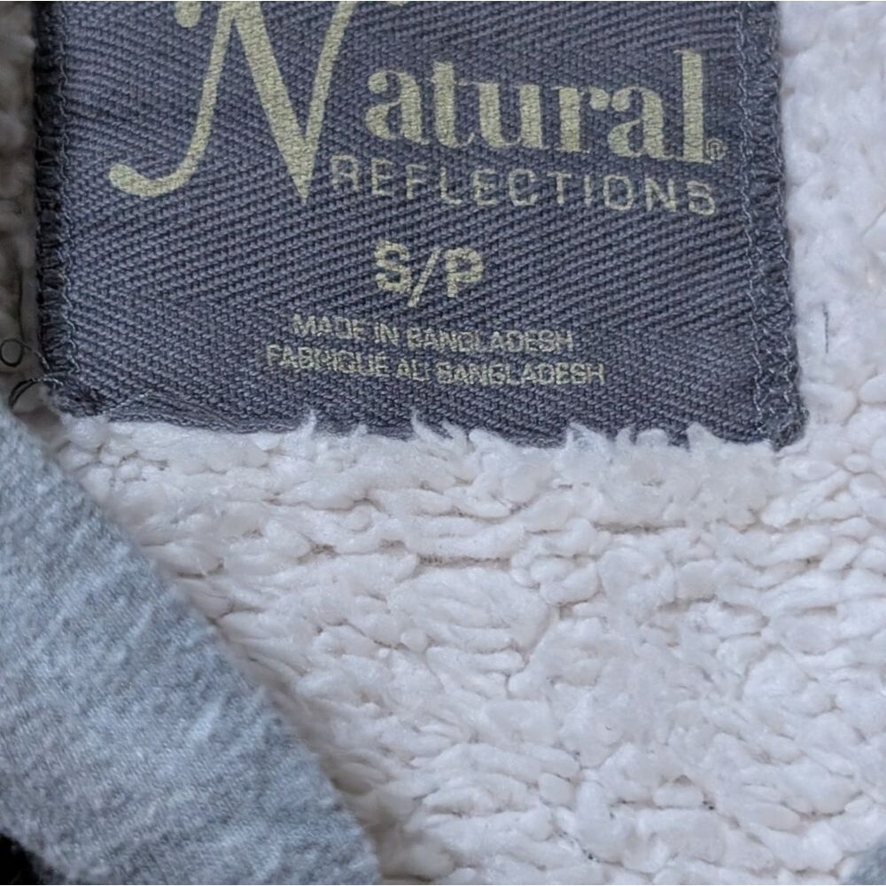 Natural Reflections Flannel Snap-Down Hooded Long… - image 3
